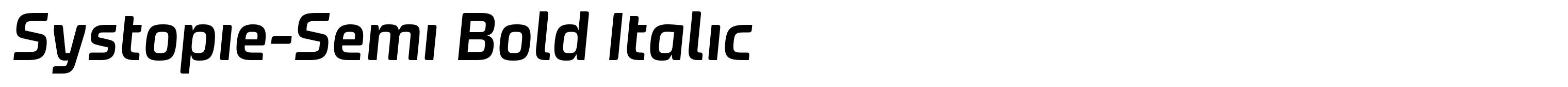 Systopie-Semi Bold Italic